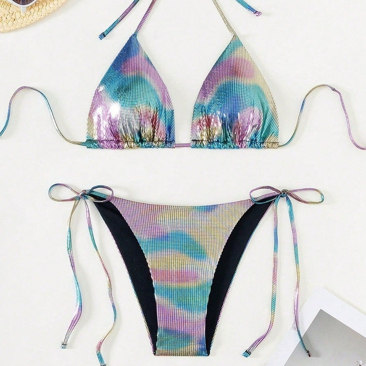 Women's Functional Triangle Bikini with Stylish Gradient Mune Fashion