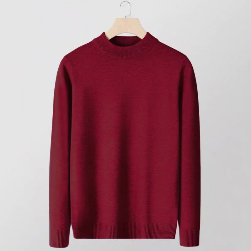 Women's fine knit stand collar pullover made of cotton blend with ribbed cuffs Mune Fashion