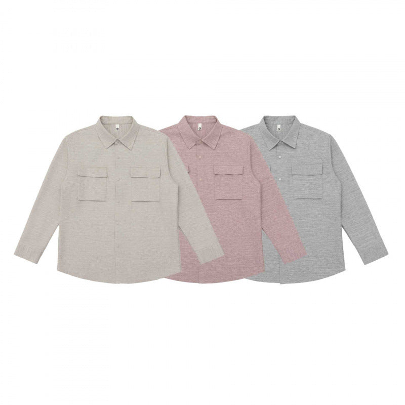 Unisex Overshirt made of structured knit blend with patch flap pockets Mune Fashion