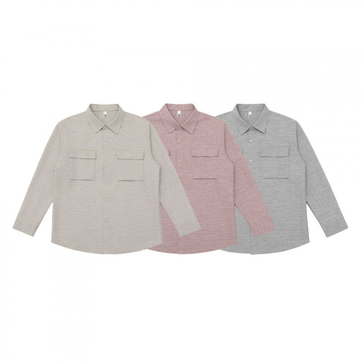 Unisex Overshirt made of structured knit blend with patch flap pockets Mune Fashion