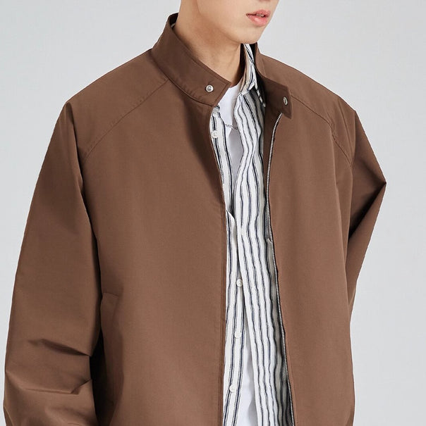 Men's lightweight oversized bomber jacket with stand-up collar and elastic cuffs Mune Fashion