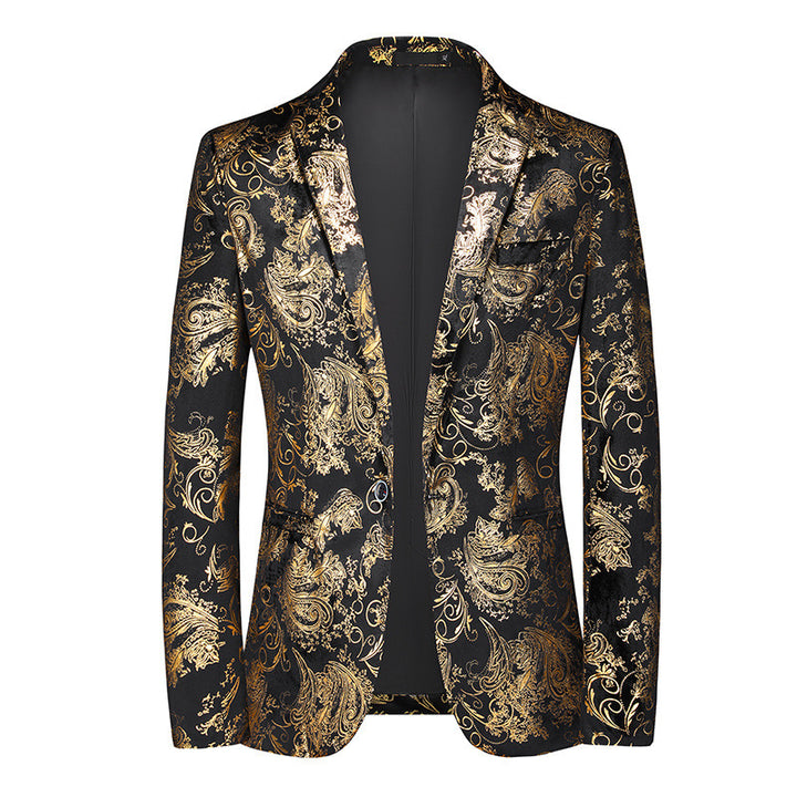 Men's nan ornamental tuxedo blazer with shawl collar, slim fit and elegant paisley print Mune Fashion