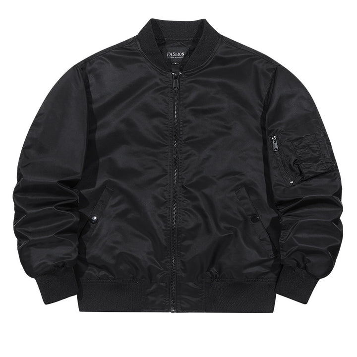 Men's water-repellent bomber jacket with ribbed cuffs and utility arm pocket Mune Fashion