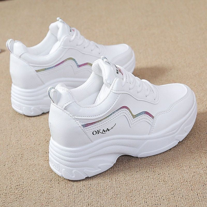 Ladies sporty sneakers with fashionable plateau and breathable upper material Mune Fashion