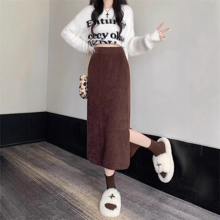 Women's Elegant Maxi Skirt with High Waist Mune Fashion