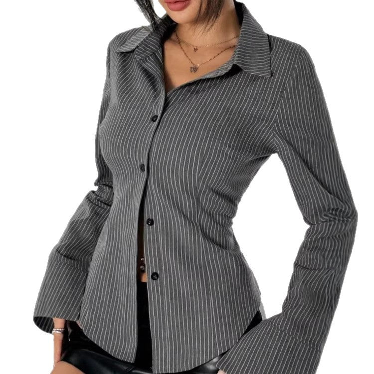 Women's Elegant Shirt with Flared Sleeves Mune Fashion