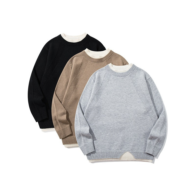 Unisex fine knit sweater with raglan seam and triangular hem adornment Mune Fashion