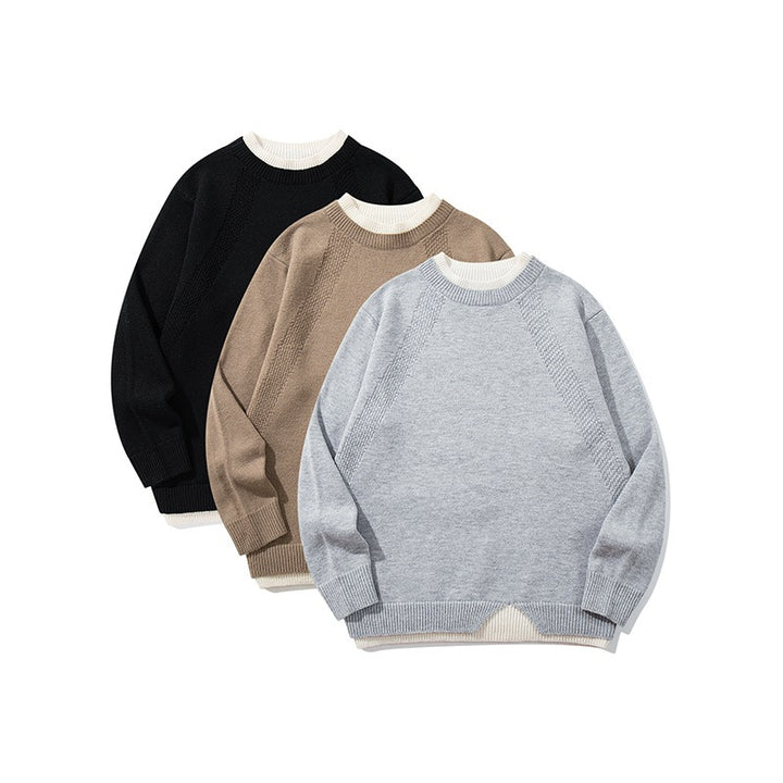 Unisex fine knit sweater with raglan seam and triangular hem adornment Mune Fashion