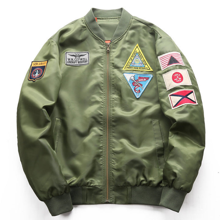 Men's bomber jacket with practical patches Mune Fashion