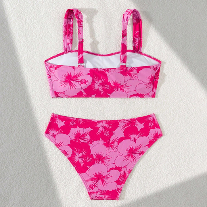 Women's bikini set with floral high waist and wide straps Mune Fashion