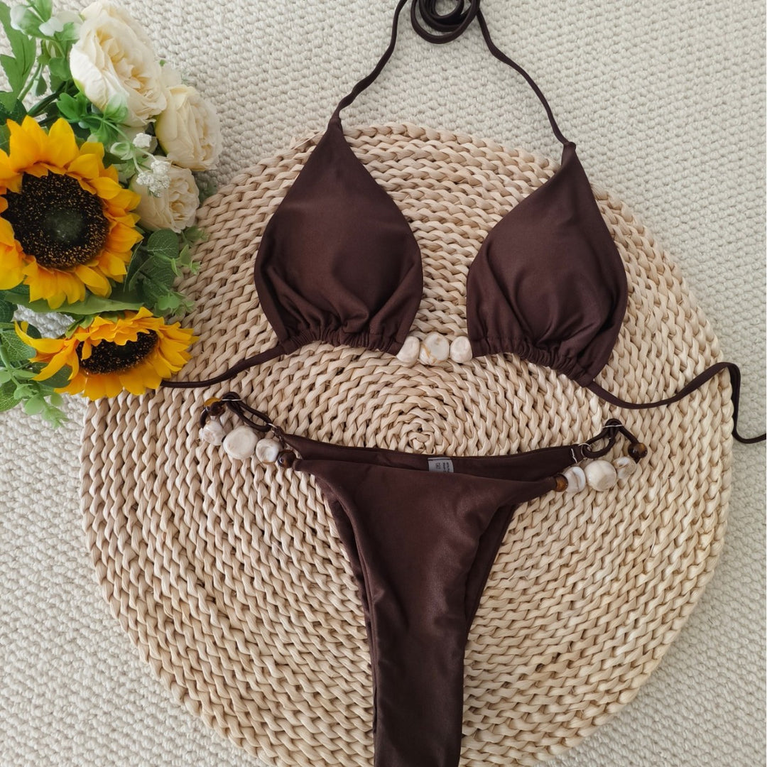 Women's triangle bikini with refined knot detail and adjustable straps Mune Fashion
