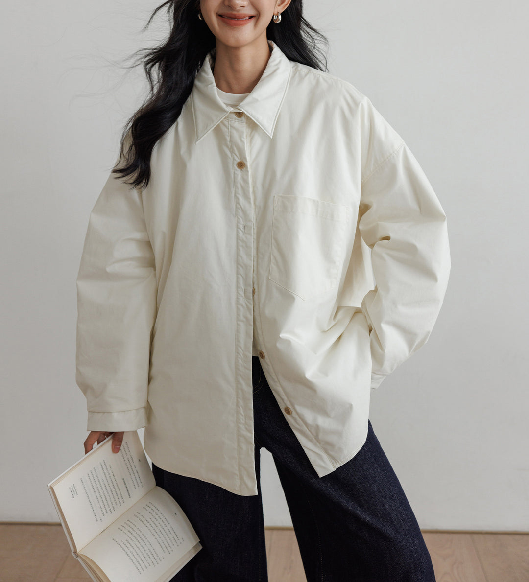 Women's Oversized Blouse with Button Detail Mune Fashion