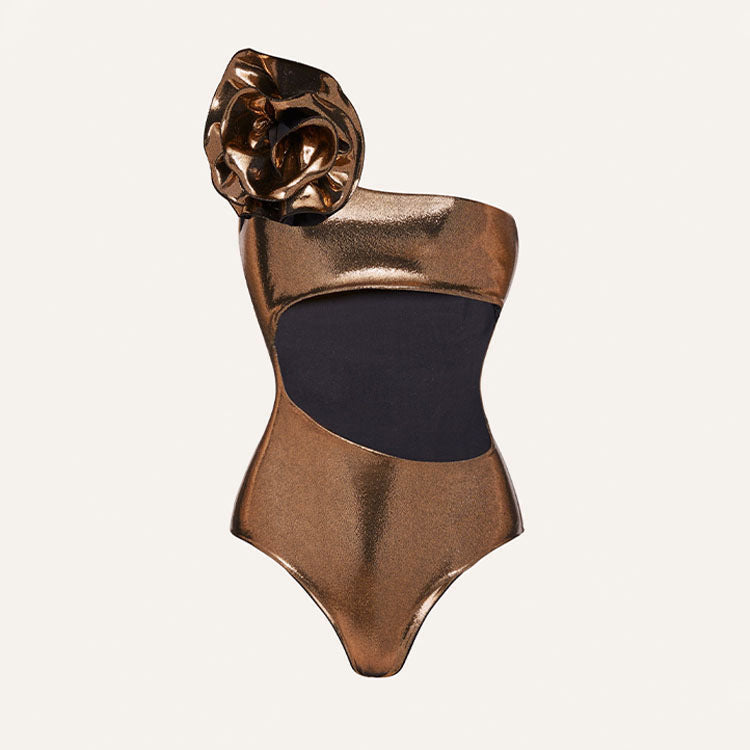 Women Cut-Out Swimsuit with Artistic Ruffle Detail Mune Fashion