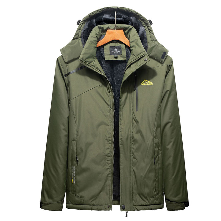 Men's Insulated Winter Parka with Teddy Lining, Hood and Water-Repellent Outer Shell Mune Fashion