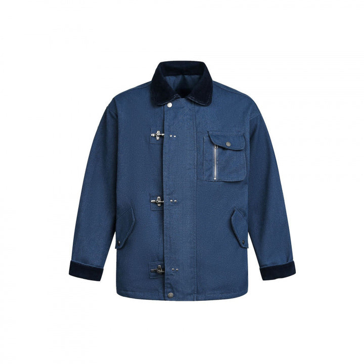 Men's utility jacket with toggle fastenings, cord collar, and multiple pockets Mune Fashion
