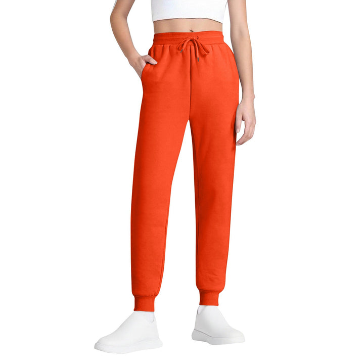 Women's slim high-waisted joggers with drawstring, side pockets, and cuffs Mune Fashion