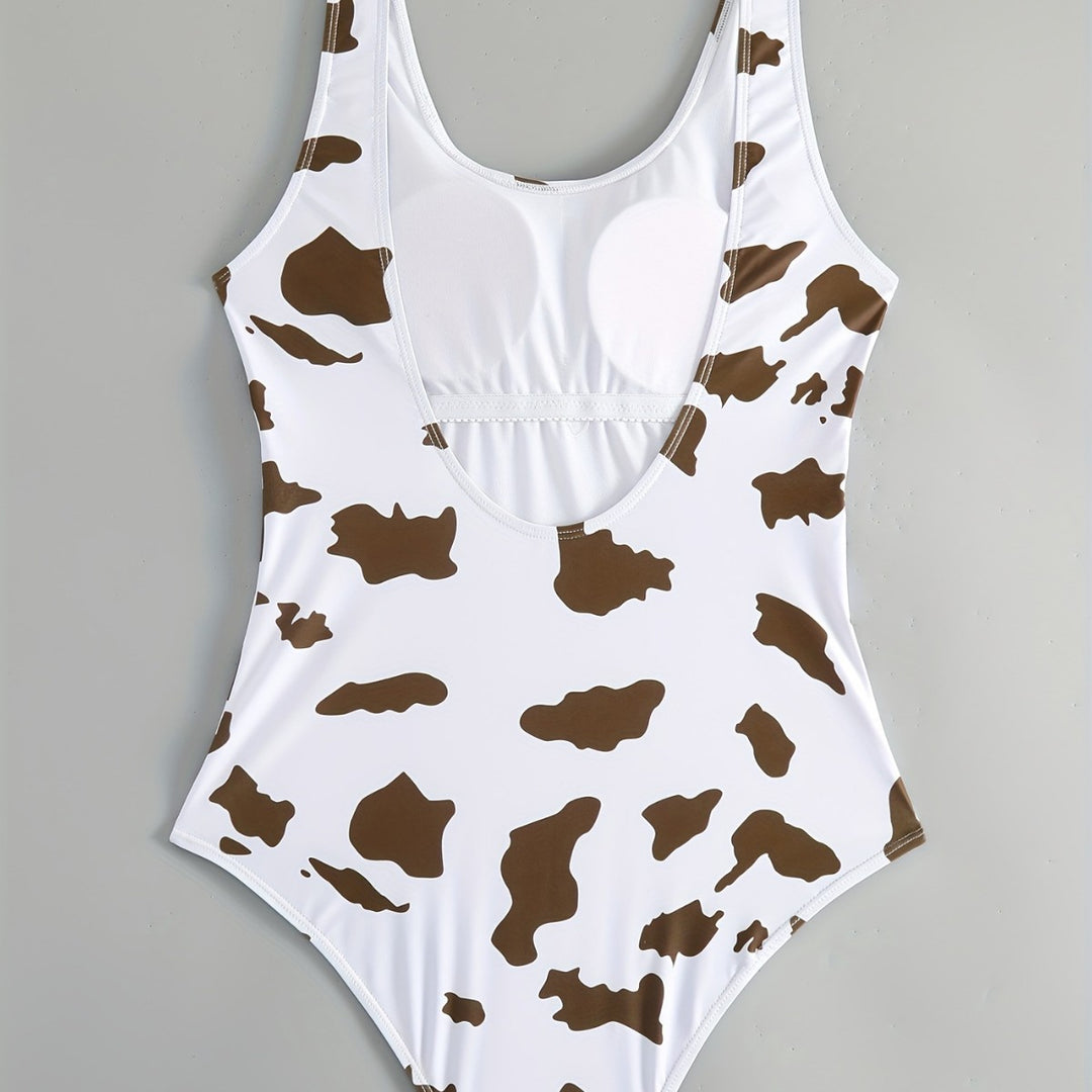 Women’s One-Piece Swimsuit with Animal Pattern Mune Fashion