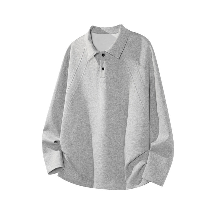Men's Sporty Long Sleeve Polo Shirt Mune Fashion