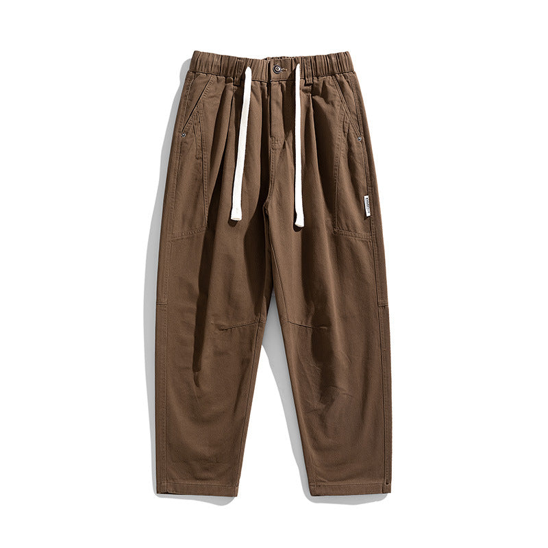 Men's Tapered-Canvas-Jogger with elastic tunnel drawstring waistband, knee yoke, and deep utility pockets Mune Fashion