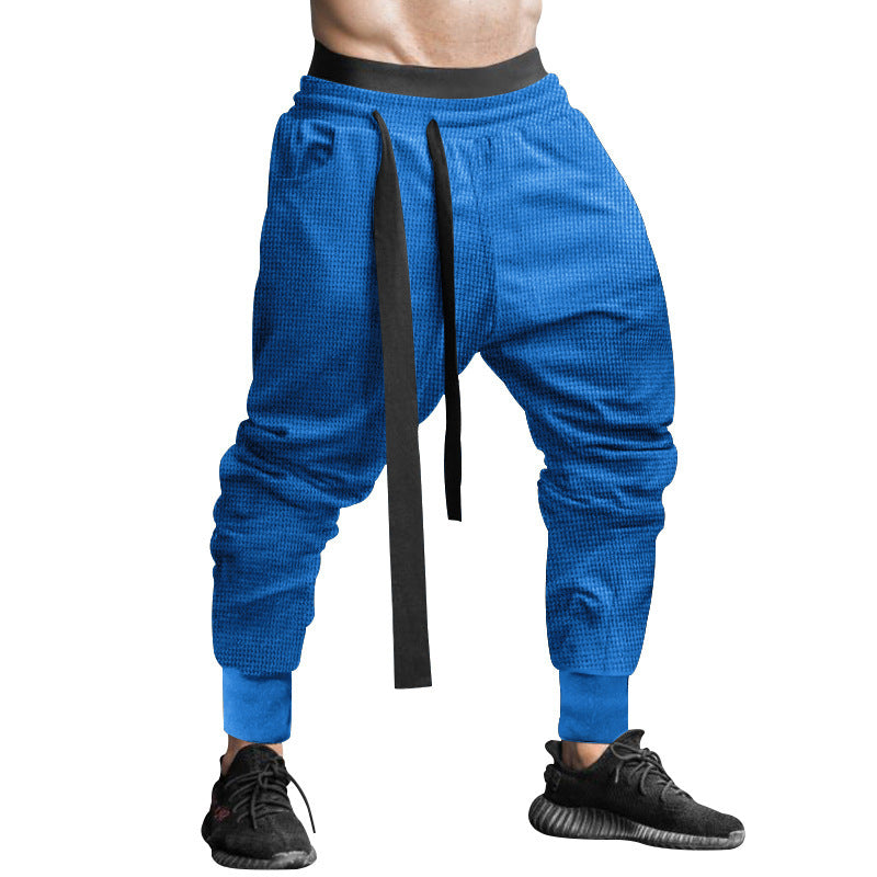 Men's waffle texture joggers with a low rise elastic comfort waistband and tapered leg opening Mune Fashion