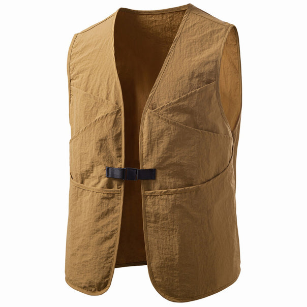 Men's Multifunctional Utility Vest with adjustable push buckle and lightweight ripstop look Mune Fashion