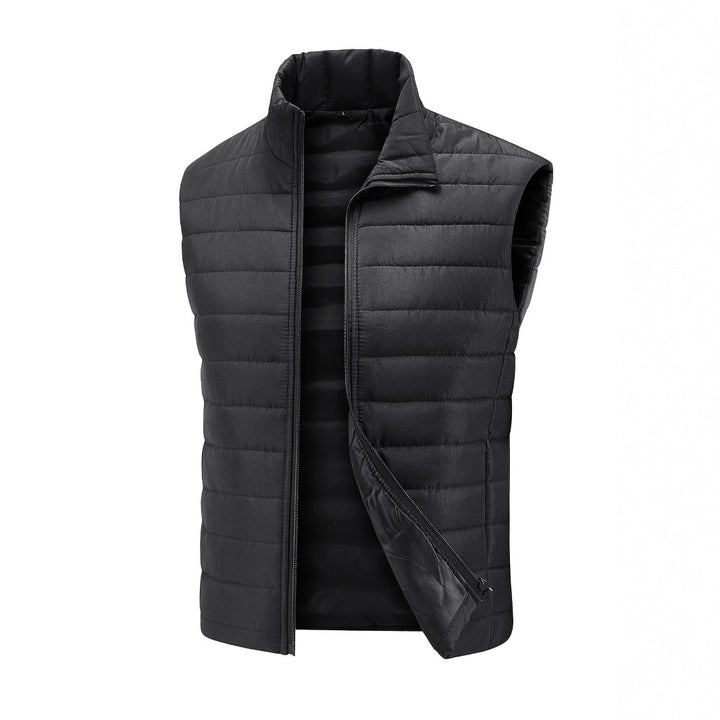 Men's Ultralight Padded Vest with Raised Collar and Insulating Thermal Filling Mune Fashion