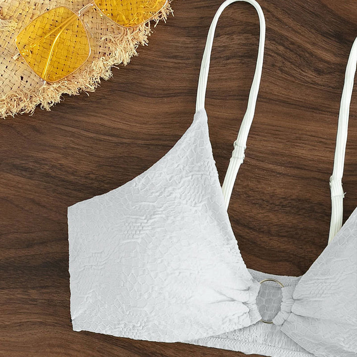 Women Triangle Bikini with elegant knot design and high leg cut Mune Fashion