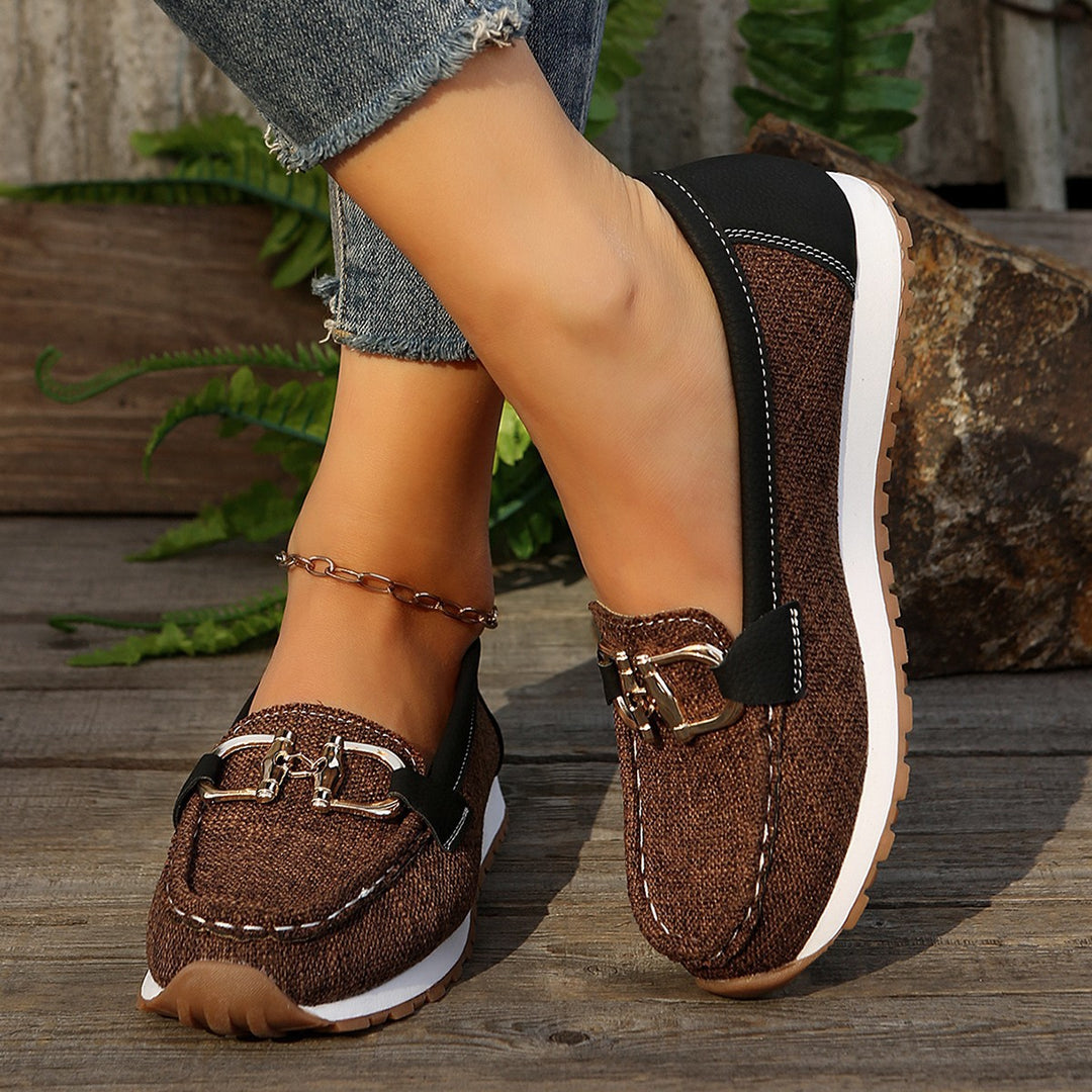 Damen Slipper-Loafer mit gepolstertem Komfortfußbett und rutschfester Profilsohle Mune Fashion