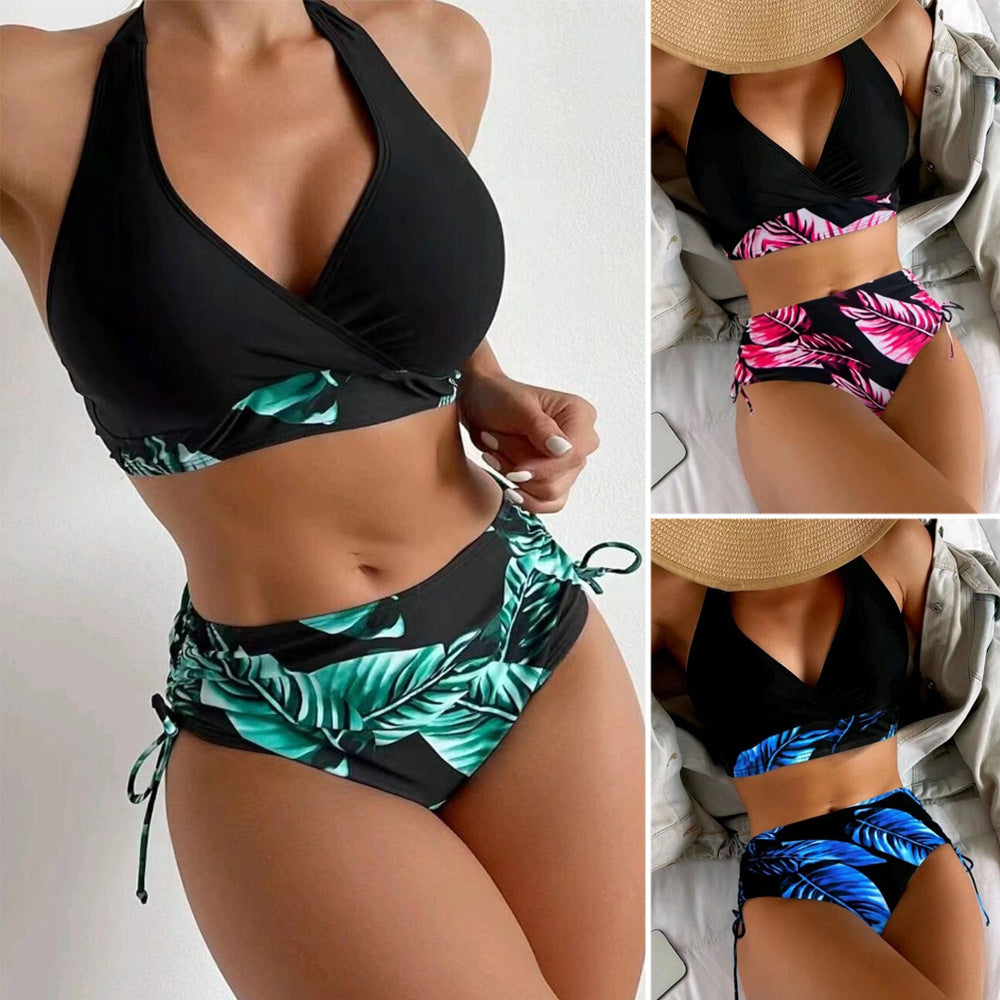 Women's bikini set with sophisticated wrap top and adjustable side Mune Fashion