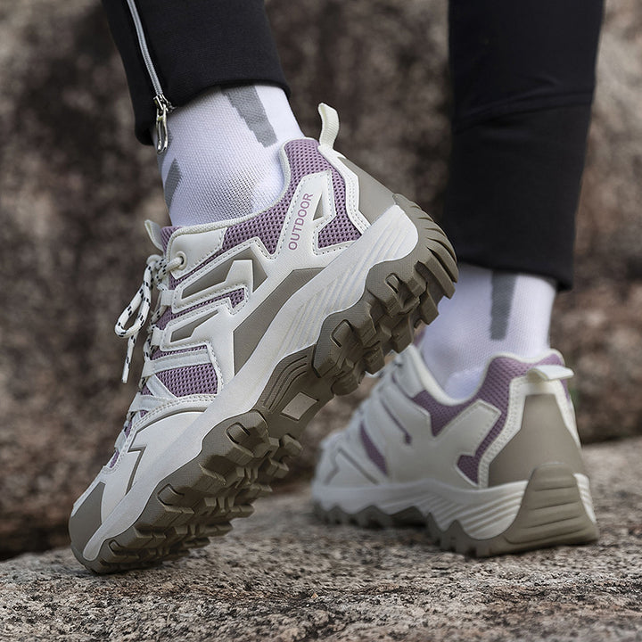 Men's robust trail and hiking sneaker with multi-terrain profile sole, breathable mesh upper, and reinforced toe cap Mune Fashion