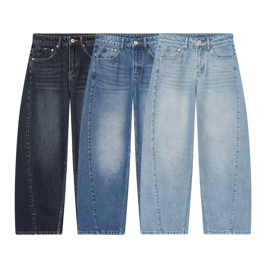 Women’s cropped wide-cut jeans with high waist and front seam details Mune Fashion