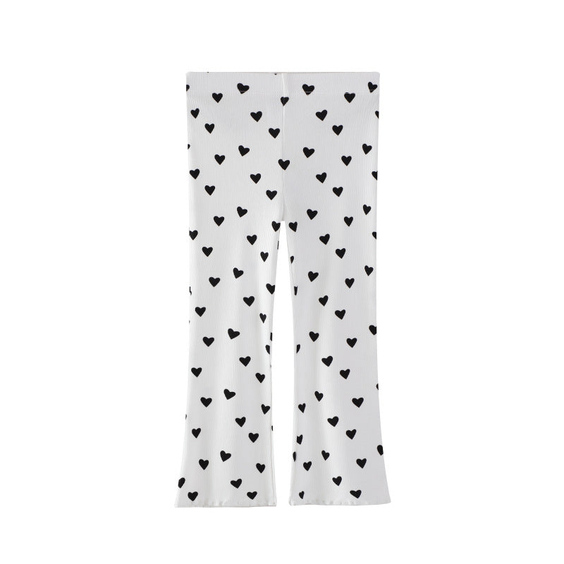Girls leggings with heart-shaped pattern Mune Fashion