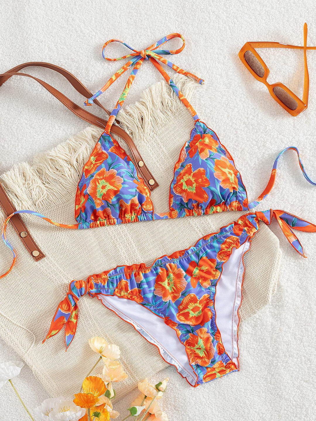 Women's floral patterned triangle bikini Mune Fashion