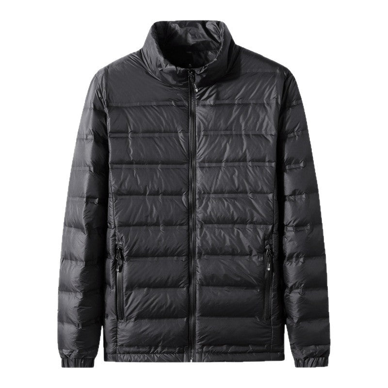 Men's lightweight quilted thermal jacket with stand-up collar and two-way zipper Mune Fashion