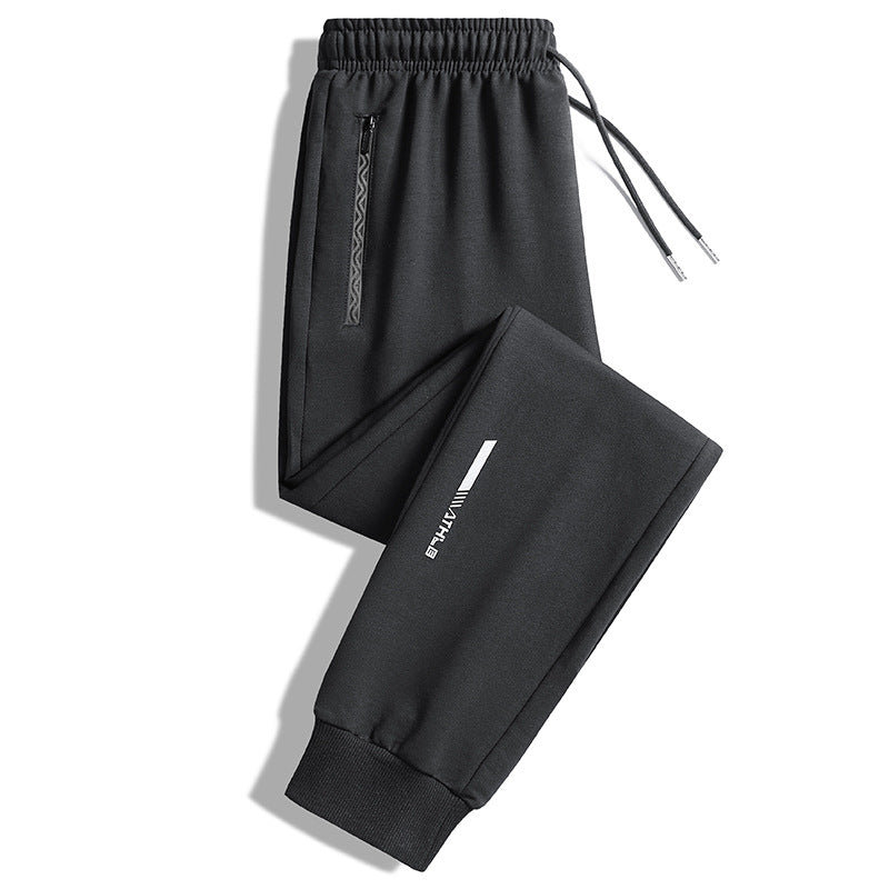 Men's Slim-Fit Performance Jogging Pants with Zipper Pockets, Elastic Waistband and Cuffs Mune Fashion