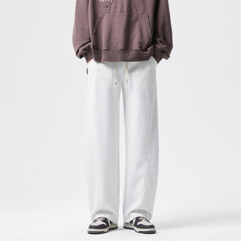 Men's ultra-wide cut fleece lounge pants with drawstring and straight leg Mune Fashion
