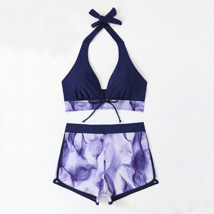 Women's Triangle Bikini Set with Short Pants Mune Fashion