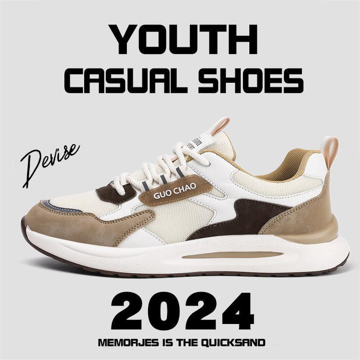 Unisex modern lightweight casual sneakers with padded comfort insole and breathable mesh overlay Mune Fashion