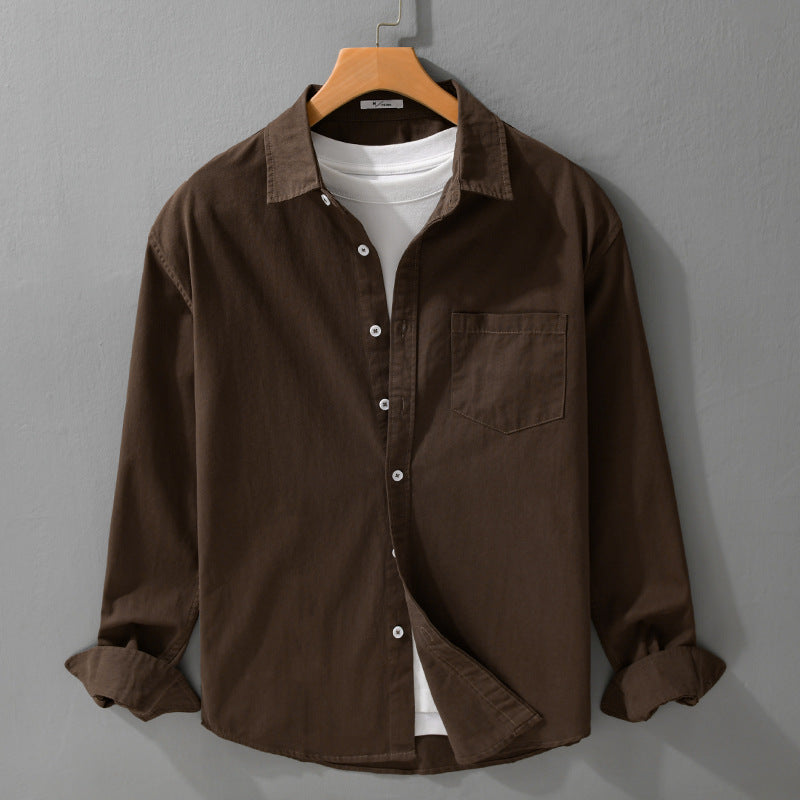 Men's Casual Layering Shirt in Overshirt Style with Soft Cotton Feel and Chest Pocket Mune Fashion