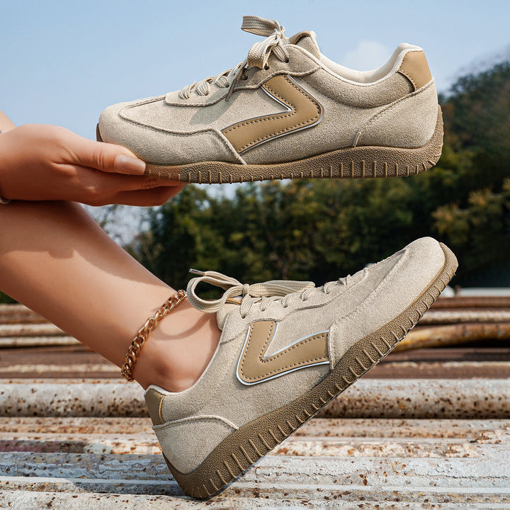 Damen Veloursleder-Optik Casual-Sneaker mit ergonomischer Komfortsohle Mune Fashion
