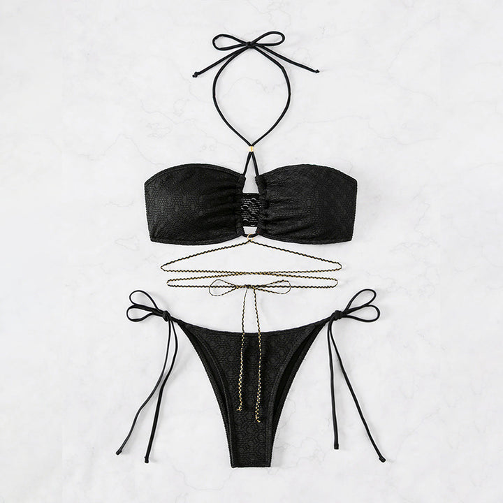 Women's bandeau bikini with sophisticated lacing design Mune Fashion