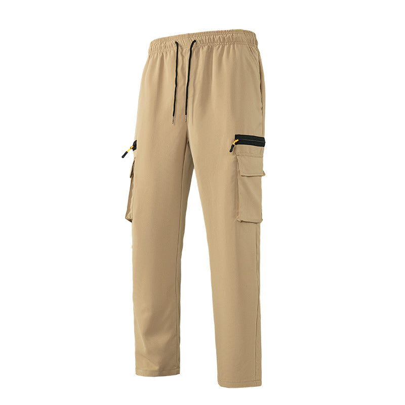 Men's Breathable Cargo Lounge Pants with Elastic Waistband, Drawstring & Multi-Pockets Mune Fashion