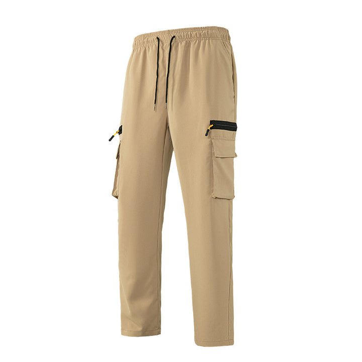 Men's Breathable Cargo Lounge Pants with Elastic Waistband, Drawstring & Multi-Pockets Mune Fashion