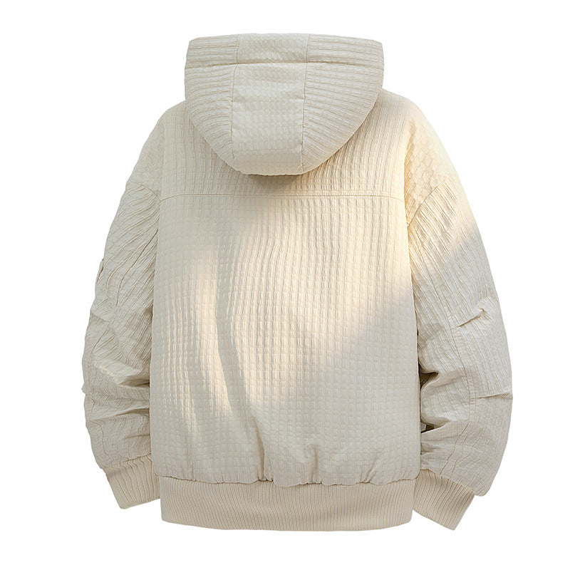 Women's Quilted Teddy Fleece Bomber Jacket with Hood and Fine Quilted Texture Mune Fashion