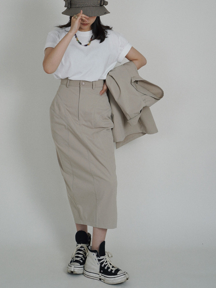 Ladies Elegant Midi Skirt with Innovative Cut Mune Fashion