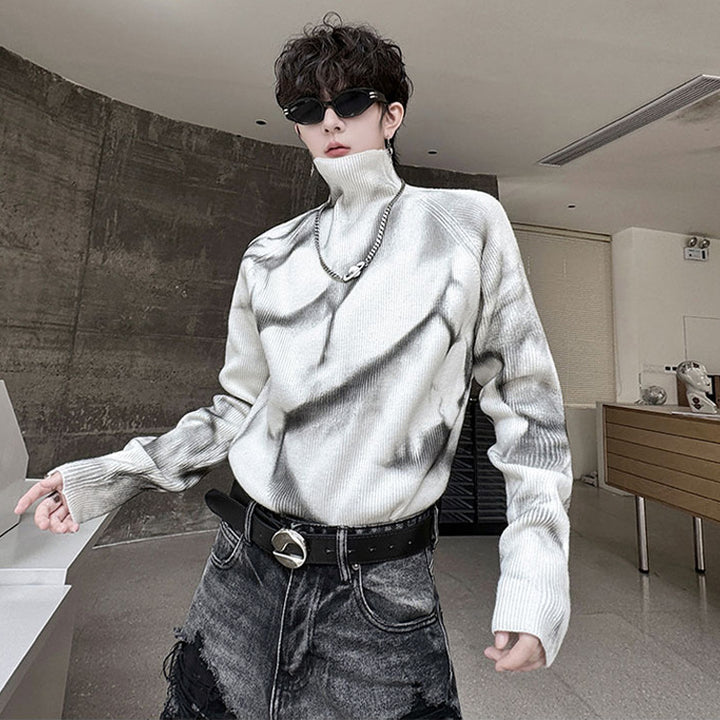 Ladies' Stylish Sweater with Elegant Marble Pattern Mune Fashion