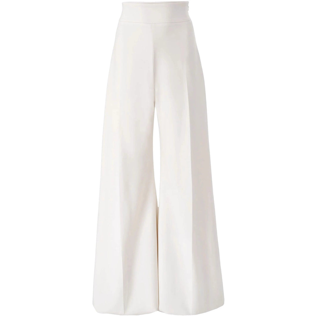 Women's High-Waisted Palazzo Pants with Wide Leg and Pleat Mune Fashion