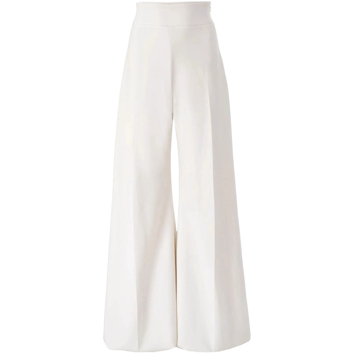 Women's High-Waisted Palazzo Pants with Wide Leg and Pleat Mune Fashion