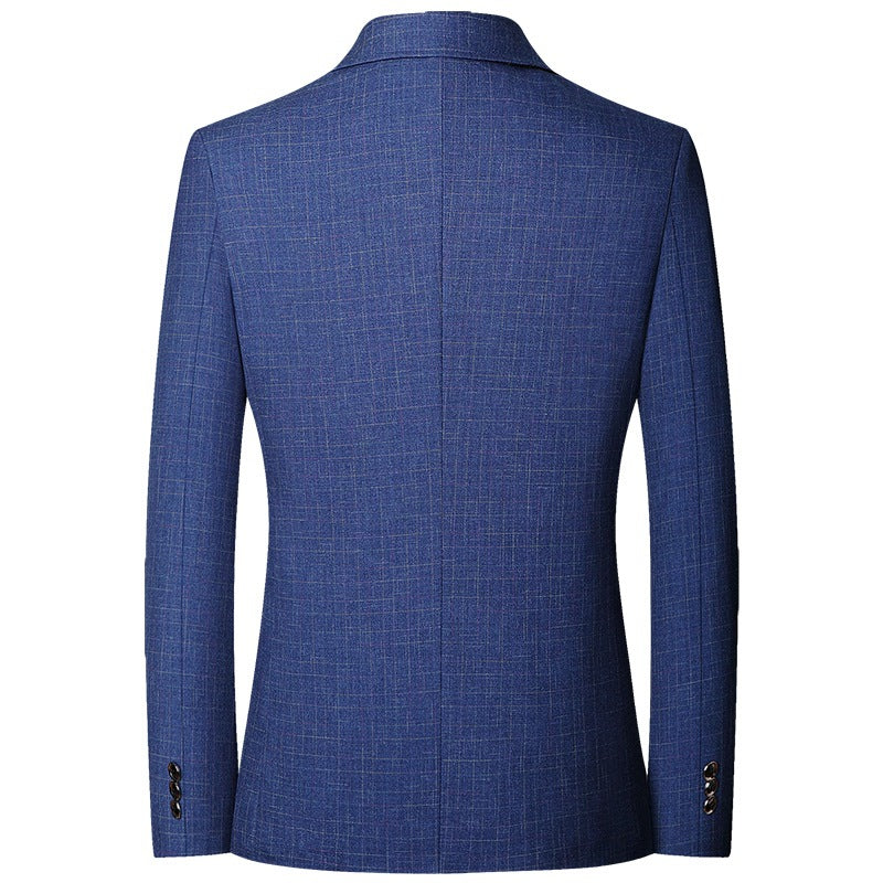 Men's Modern Slim-Fit Blazer with subtle check pattern made of lightweight blended fabric Mune Fashion Mune Fashion