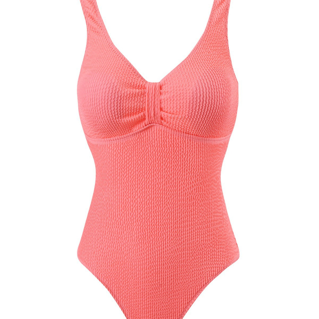 Women High-Quality One-Piece Swimsuit with Waffle Structure Mune Fashion